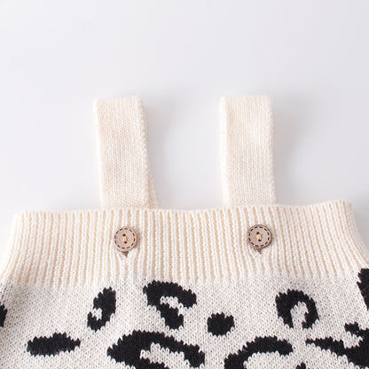 Leopard coat baby suit
