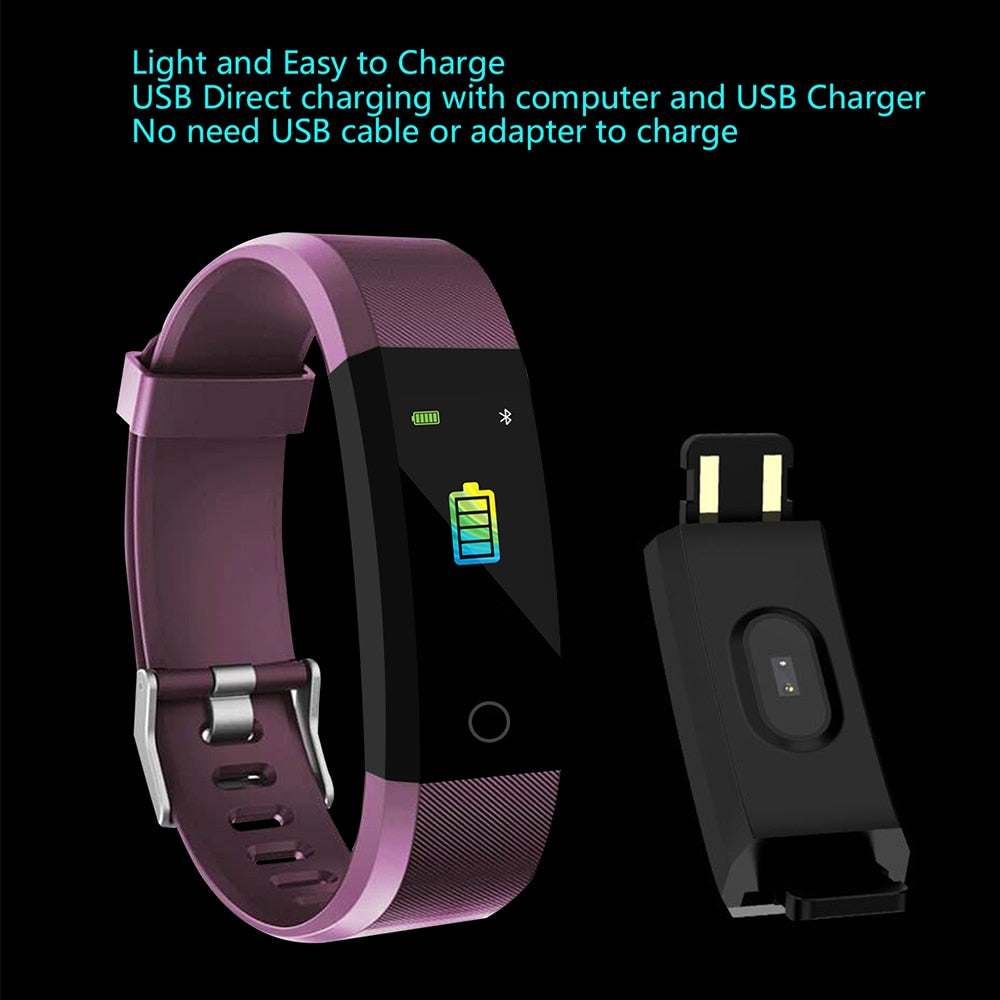 a smart watch with a charger attached to it