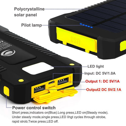 Ultra-Thin Solar Phone Charger Camping Light