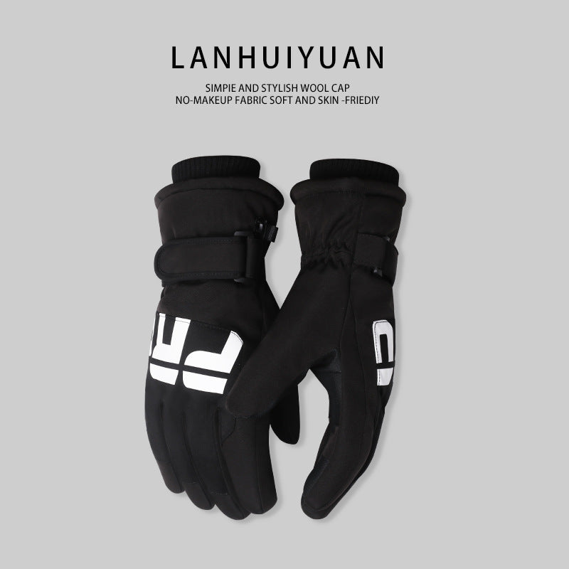 Non-slip Waterproof Fleece Lined Warm Gloves Women