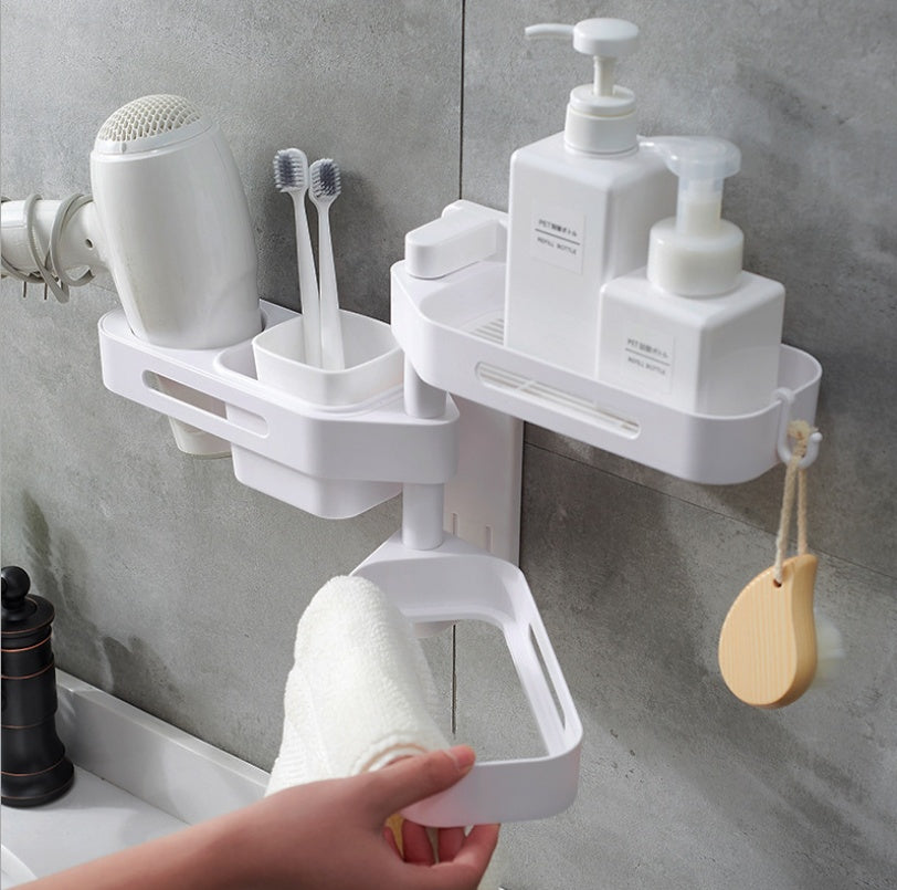 Rotating Wall Mounted Storage Box Punch Free Plastic