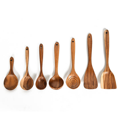 Teak Wood Cooking Utensil Set Kitchen Tools