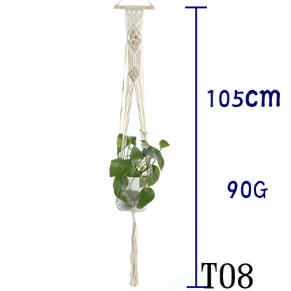 Beige Cotton Rope Plant Hanger