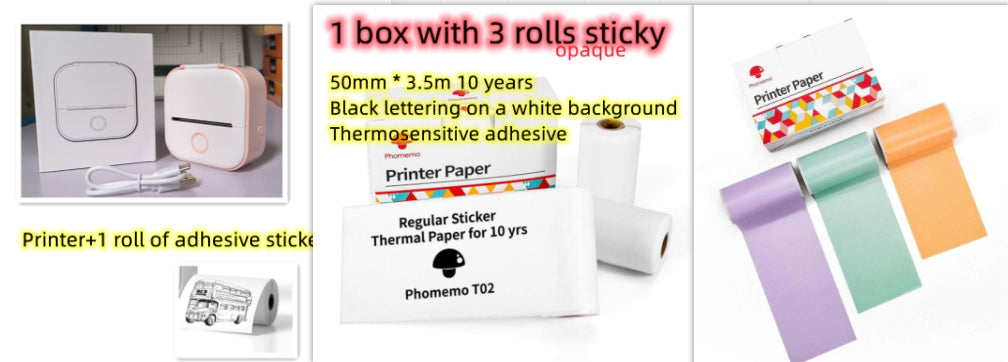 Mini Portable Thermal Label Printer - Ideal for Students and Price Tags