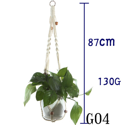 Beige Cotton Rope Plant Hanger
