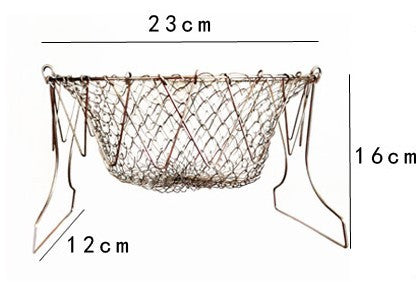 Stainless Steel Foldable Fry Basket Kitchen Tool