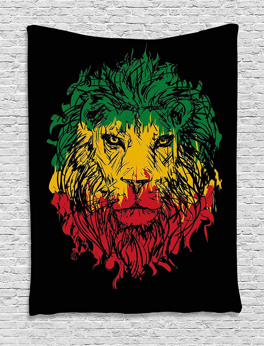 Calico Lion Headband Wall Hanging