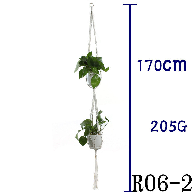 Beige Cotton Rope Plant Hanger