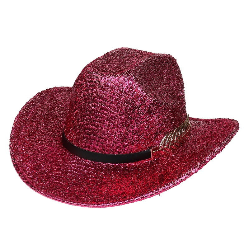 Party Dance Fluorescent Big Brim Colorful Cowboy Hat