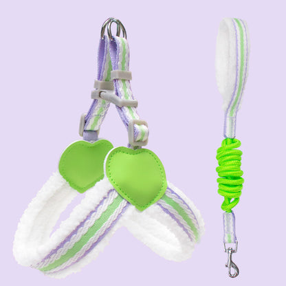 Dog Leash Summer Breathable Corgi Shiba Inu Bichon Chest Vest Walking Dog Leash Small And Medium-sized Dog Pet Supplies