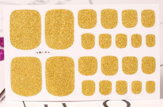 Green Onion Powder Nail Stickers (22 Solid Color)