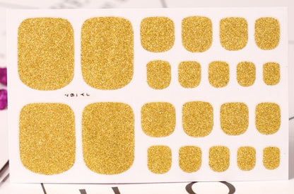 Green Onion Powder Nail Stickers (22 Solid Color)