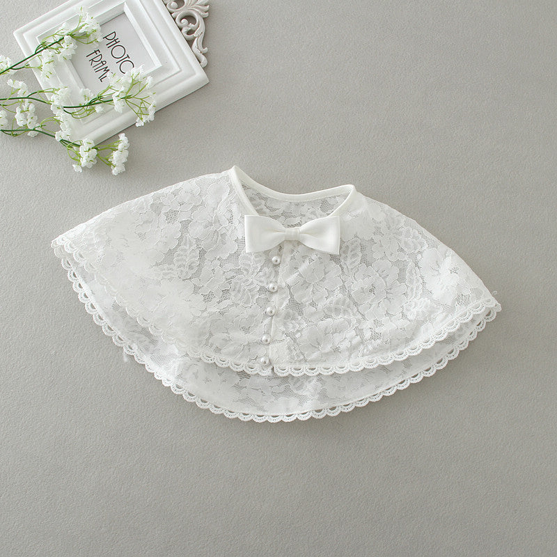 Cute Baby White Fluffy Dress Two-piece Set