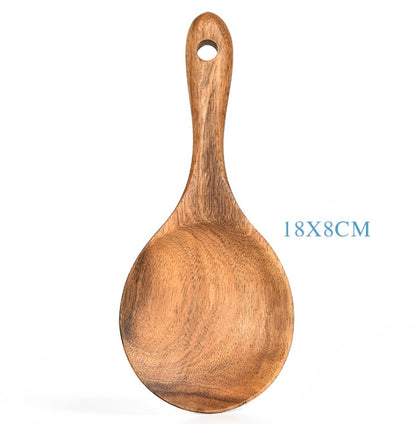 Teak Wood Cooking Utensil Set Kitchen Tools