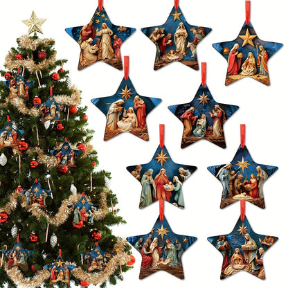 Wooden Christmas Gift Pendant, Tree Decoration