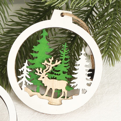 Creative Christmas Wooden Pendant