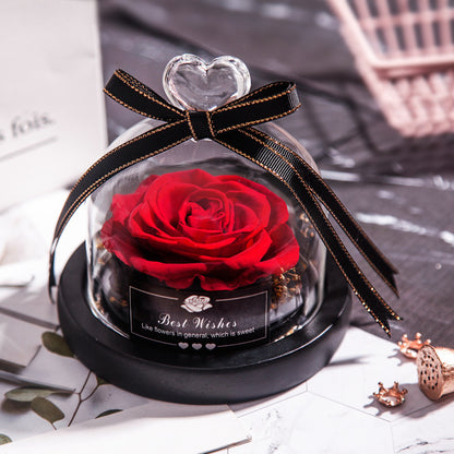 Valentine's Eternal Rose LED Glass Decor