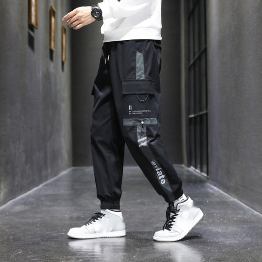 Men's Loose Plus Size Sports Overalls Pants