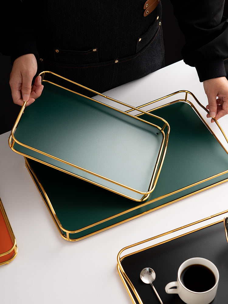 Household Rectangular Tea Tray Water Cup Storage