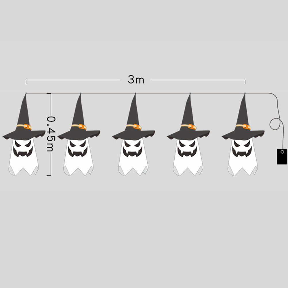 Halloween Ghost Lantern String Lights Holiday Decoration