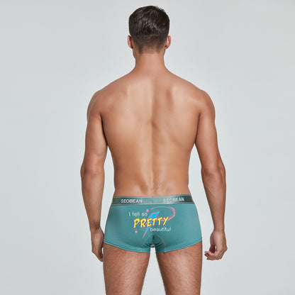 Spring Men's Trendy Sexy Low Waist Boxers