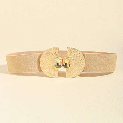 Women's Glittering Pearls Elastic Waist Belt