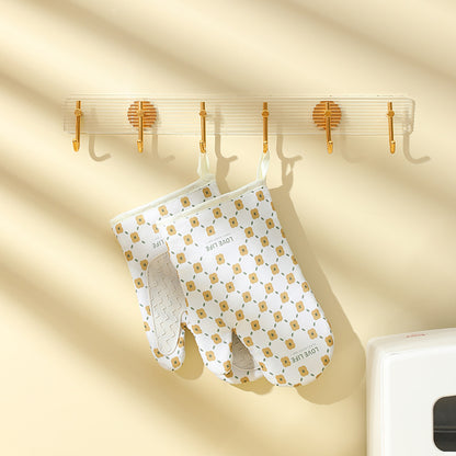 Heat Resistant Oven Mitts Anti-Scalding Gloves