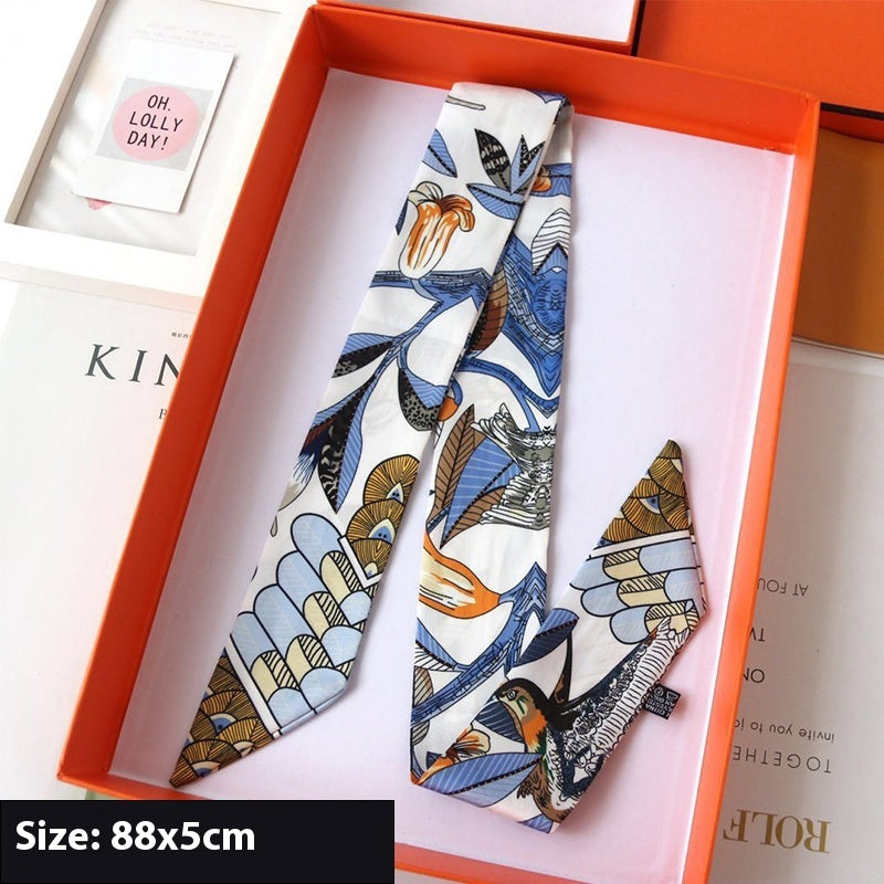 Thin Ribbon Bag Handle Decoration Scarf