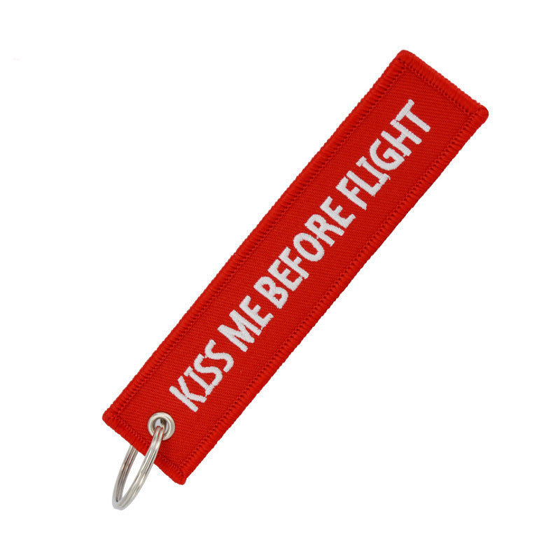 Double Sided Embroidered Keychain Ornament