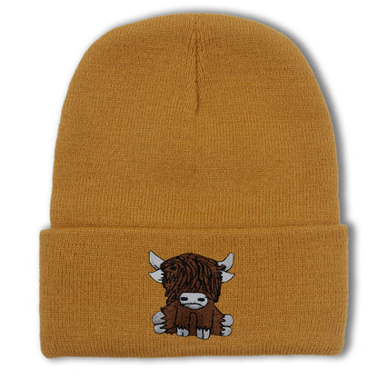 Cartoon Long Hair Yak Knitted Hat Winter Warm Wool