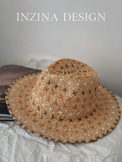 Retro Western Cowboy Style Straw Hat
