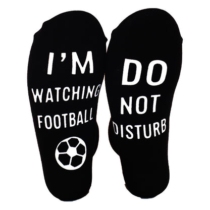 Letter Non-slip Football Middle Tube Cotton Socks