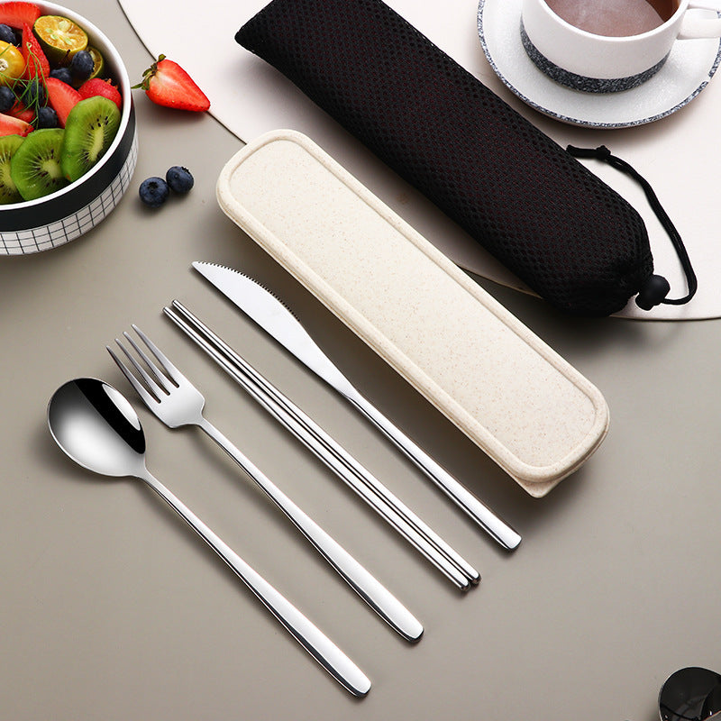 304 Stainless Steel Gold Cutlery Set With Case