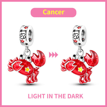 S925 Colorful Luminous Constellation Pendant