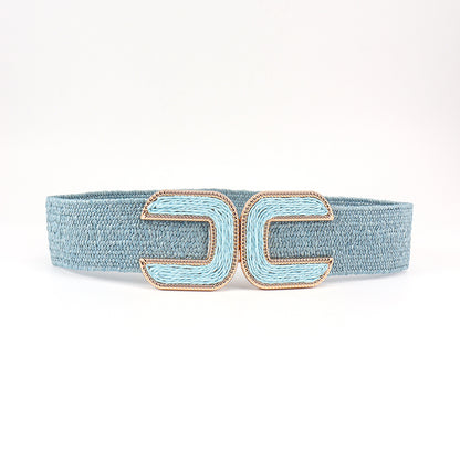 Women's Niche Straw Elastic Waistband
