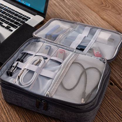 Electronics Organizer Travel Cable Bag Waterproof Digital Accessories Case
