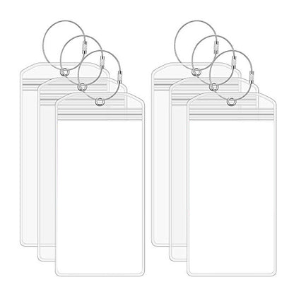 Luggage Label Vertical Transparent Sealed Waterproof ID Card Holder