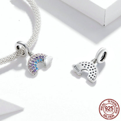 Rainbow Color S925 Sterling Silver Pendant