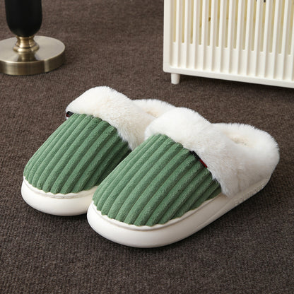 Plush Slippers Winter Thickened Coral Couple