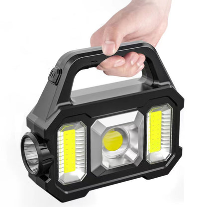 Outdoor Waterproof Solar Power Charger Flashlight Strong Light