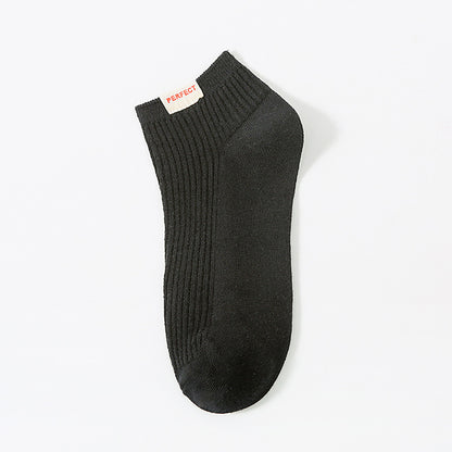 Solid Color Mens Cotton Socks