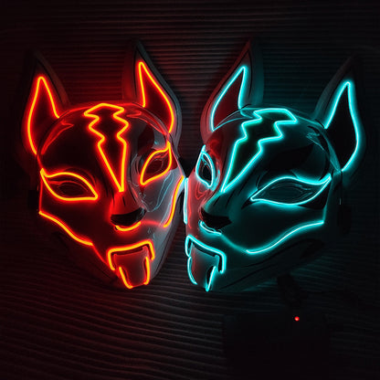 Glowing Cat Face Mask Demon Slayer Cosplay Props