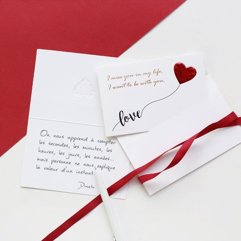 Red Heart Greeting Card Forever Love