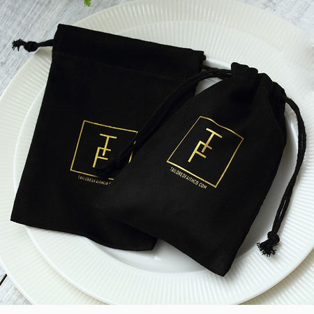Flannel Drawstring Jewelry & Earphone Storage Bag