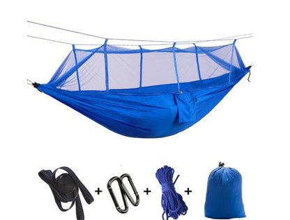 Portable Parachute Hammock with Mosquito Net - Army Green