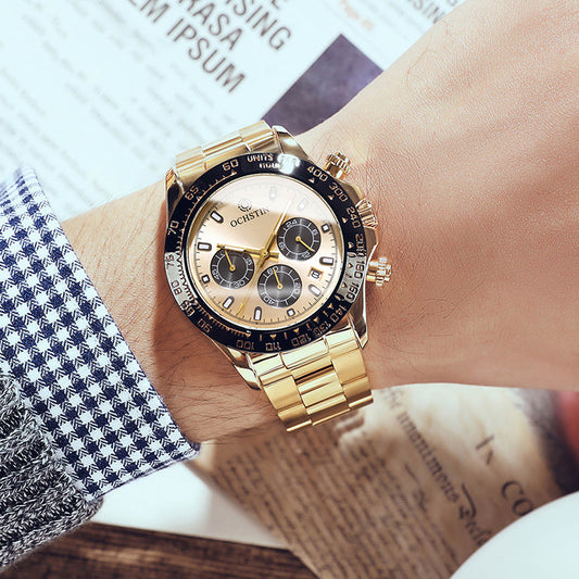 Stainless Steel Waterproof Multi-function Running Watch