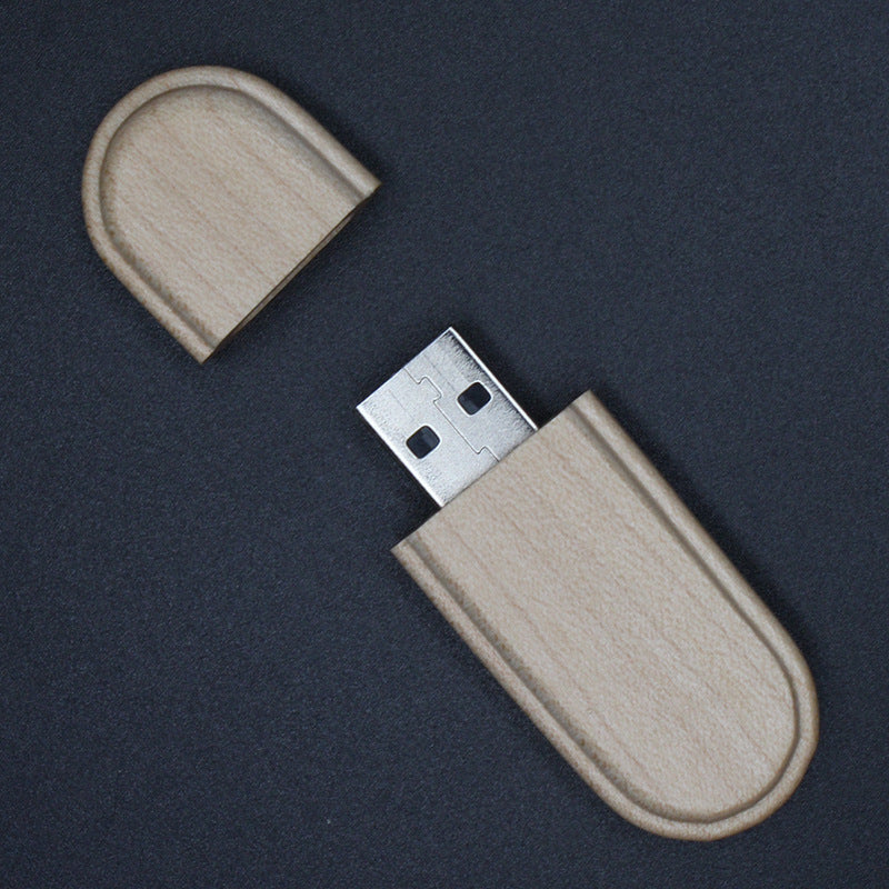 Customized Logo-Printed Wooden USB Drives for Business Gifts