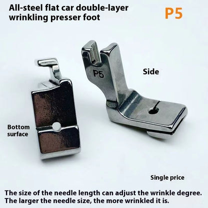 Flat Wrinkle Presser Foot for Industrial Sewing Machine