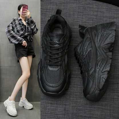 Women's Thick Bottom Breathable White Shoes