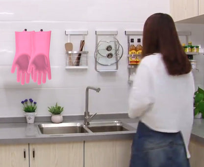 Silicone Heat-Resistant Scrubbing Gloves